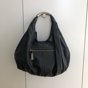 Kenneth Cole Black Leather Hobo Bag - GUC!